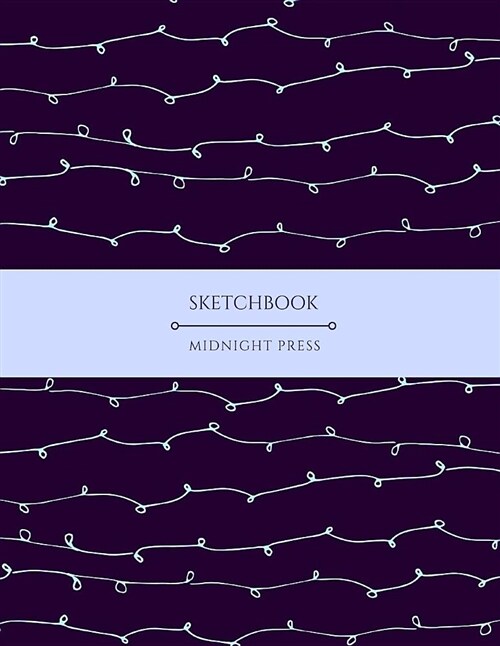 Sketchbook: Large Notebook/Journal with Blank Pages for Drawing Doodling and Sketching Navy Scribbles (Paperback)
