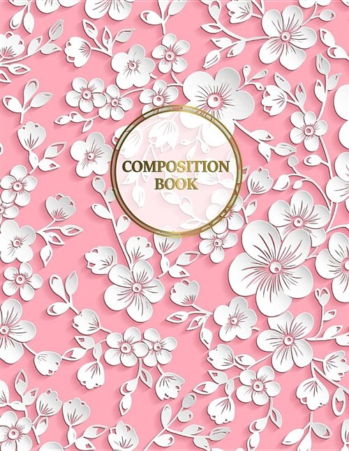 Composition Book: Sakura Flowers Dot Grid Journal Notebook Sketchbook for Journaling Work or School for Women Girls Teens - Large (8.5 X (Paperback)