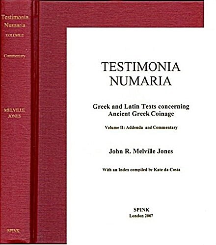 Testimonia Numaria (Hardcover)
