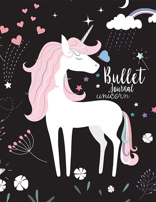 Bullet Journal Unicorn: Cute Unicorn Bullet Journal Notebook Dotted Sketch Book Diary Dot Grid Pages, for Women and Girl Minimalist Planner Pe (Paperback)