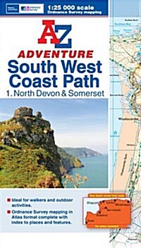 SW Coast Path North Devon Adventure Atlas (Paperback)