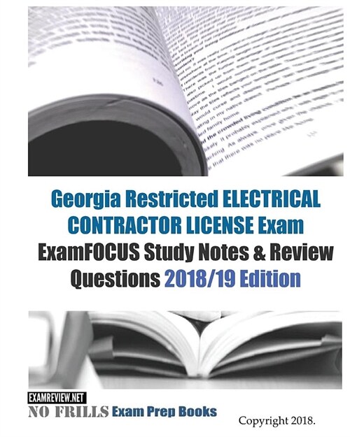 Georgia Restricted Electrical Contractor License Exam Examfocus Study Notes & Review Questions (Paperback, Large Print)