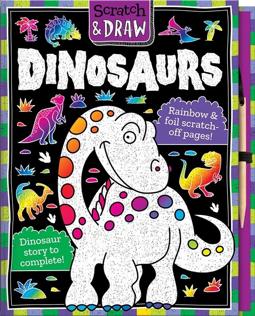 Scratch & Draw Dinosaurs - Scratch Art Activity Book (Hardcover)