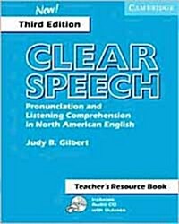 [중고] Clear speech Teachers Resource Book : Pronunciation and Listening Comprehension in American English (Package, 3 Teachers ed)