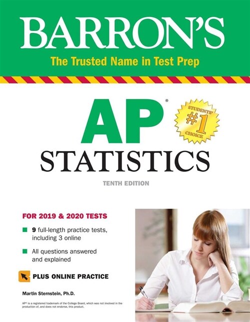 [중고] Barron‘s AP Statistics with Online Tests (Paperback, 10)