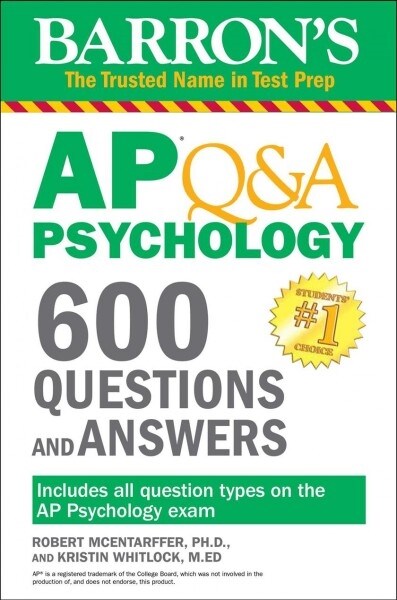 Barrons AP Q&A Psychology: 600 Questions and Answers (Paperback)