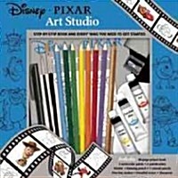 Disney-Pixar Art Studio: Step by Step Book and Everything You Need to Get Started [With Palette and Drawing Pencil, 7 Colored Pencils and 2 Paintbrush (Boxed Set)