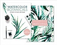 Watercolor Botanicals (2 Books in 1): 20 Prints to Paint and Frame (Novelty)