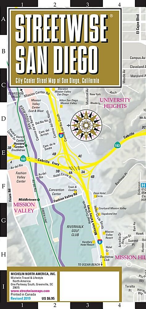 Streetwise San Diego Map: Laminated City Center Map of San Diego, California (Folded)