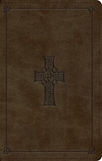 ESV Large Print Personal Size Bible (Trutone, Olive, Celtic Cross Design) (Imitation Leather)