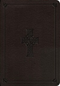 ESV Single Column Journaling Bible, Large Print (Trutone, Charcoal, Celtic Cross Design) (Imitation Leather)