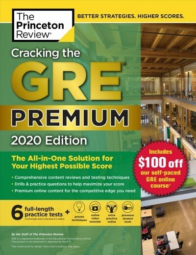 [중고] Cracking the GRE Premium Edition with 6 Practice Tests, 2020: The All-In-One Solution for Your Highest Possible Score (Paperback)