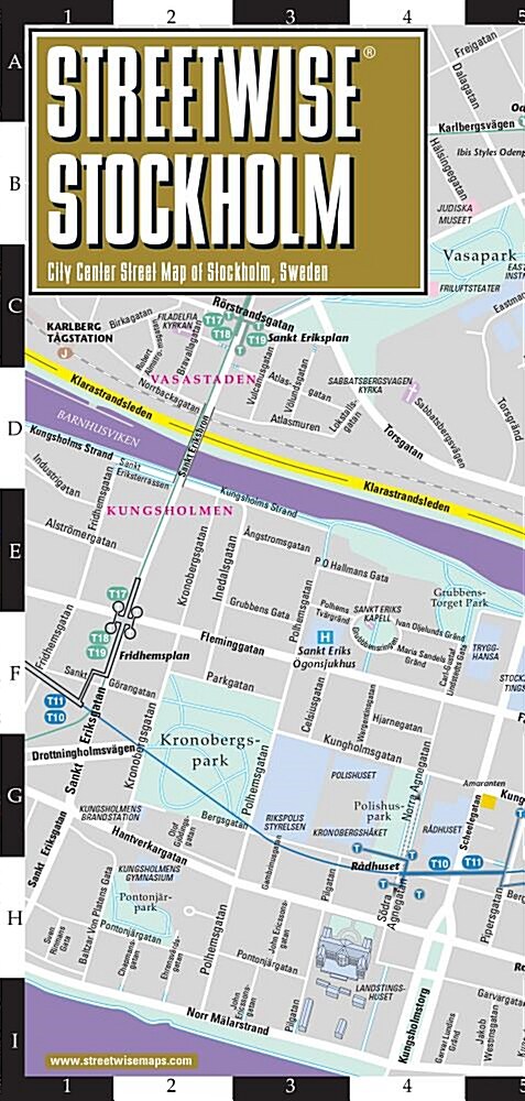 Streetwise Stockholm Map: Laminated City Center Map of Stockholm, Sweden (Folded)