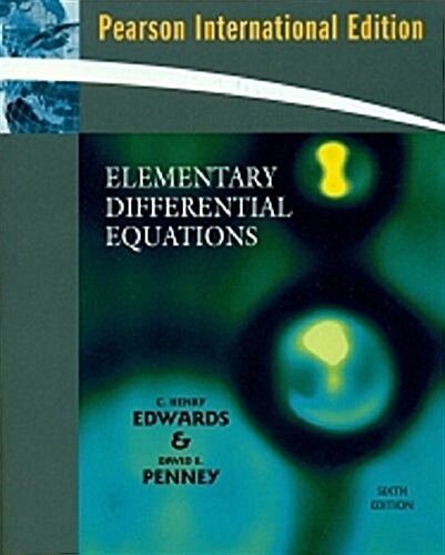 [중고] Elementary Differential Equations (6th International Edition) (6th, International Edition)