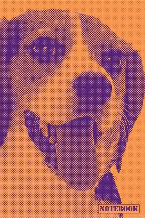 Notebook: Beagle Foxhound Hunting Family Pet Dog Notepad (Orange) (Paperback)