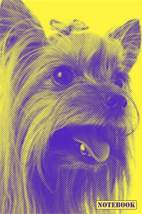 Notebook: Yorkshire Terrier Dog Breed Pet Diary Journal (Yellow) (Paperback)