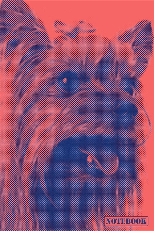 Notebook: Yorkshire Terrier Dog Breed Pet Diary Journal (Red) (Paperback)
