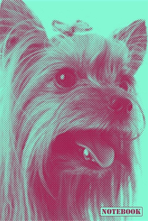 Notebook: Yorkshire Terrier Dog Breed Pet Diary Journal (Blue) (Paperback)