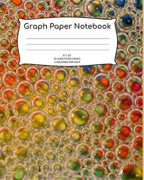 Graph Paper Notebook: Multi-Color, Abstract Design Graph/Grid Paper Notebook; 50 Sheets/100 Pages; 5 Squares Per Inch (Paperback)