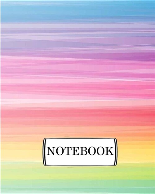 Notebook: Rainbow: Pocket Diary, Lined pages (Composition Book Journal) (8 x 10) (Paperback)