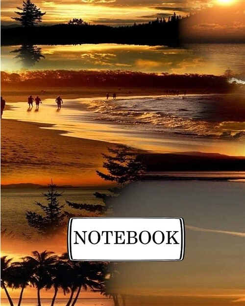 Notebook: Sunsets: Pocket Diary, Lined pages (Composition Book Journal) (8 x 10) (Paperback)