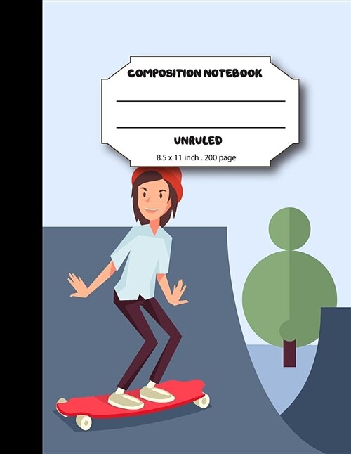 Unruled Composition Notebook: Sketchbook for Writing Notes and Journal (Paperback)