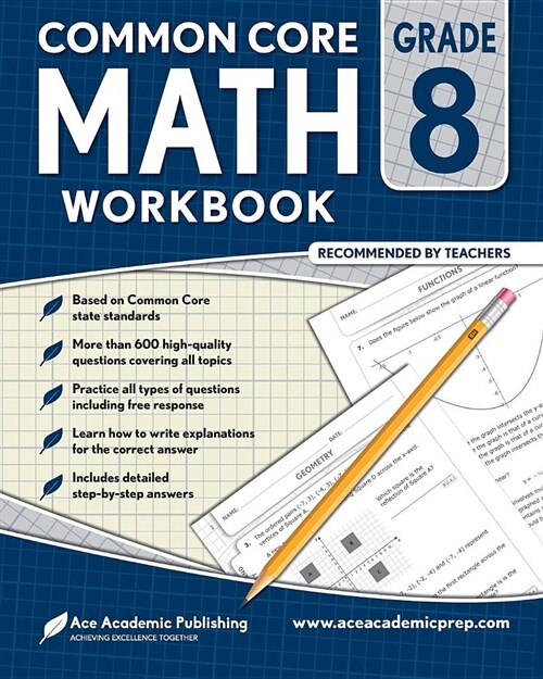 8th Grade Math Workbook: Commoncore Math Workbook (Paperback)