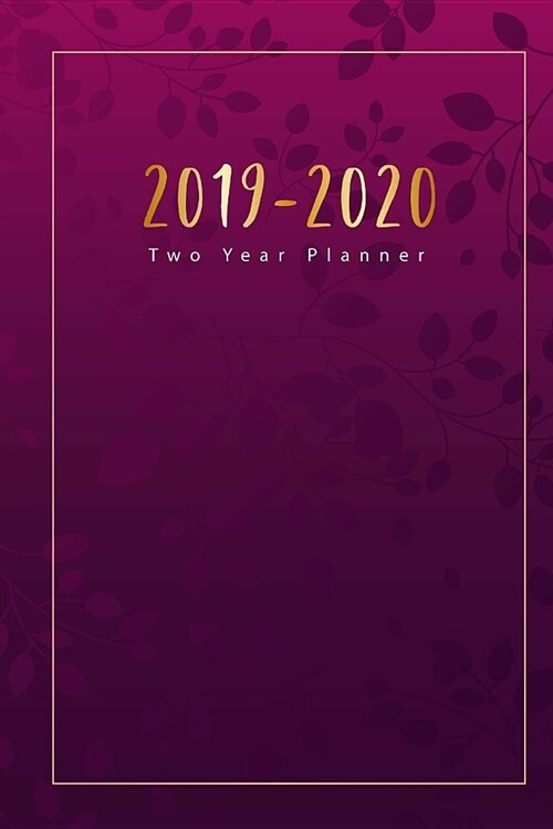 2019-2020 Two Year Planner: 2 Year Calendar 2019-2020, January 2019 to December 2020, 2019-2020 Monthly Calendar, 2019-2020 Academic Planner, U.S. (Paperback)