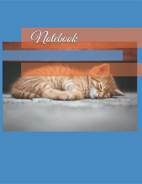 Notebook: 35 Page (8.5 X 11 Inch) Large Composition Book, Journal, Diary, Cat Watermark Picture on Lined Pages (Paperback)