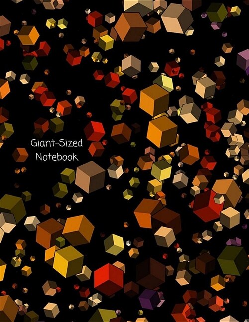Giant-Sized Notebook: Abstract Cubes Design, 600 Pages, Notebook/300 Ruled Sheets (Paperback)