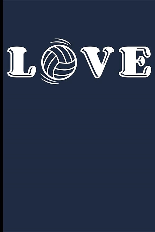 Love: Volleyball Blank Lined Journal Notebook (Paperback)