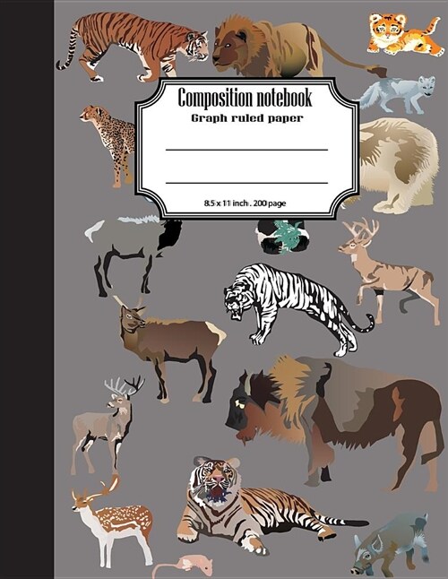 Composition Notebook Graph Ruled Paper: Safari 4x4 Per Inch Graph for Notes, Graphing, and Writing (Paperback)