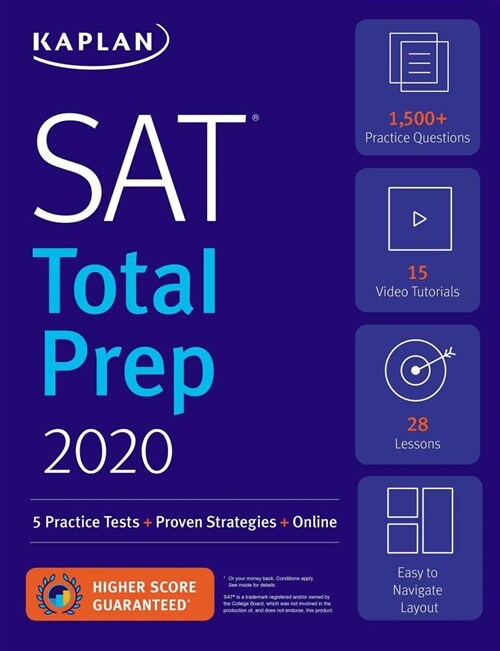 SAT Total Prep 2020: 5 Practice Tests + Proven Strategies + Online + Video (Paperback)