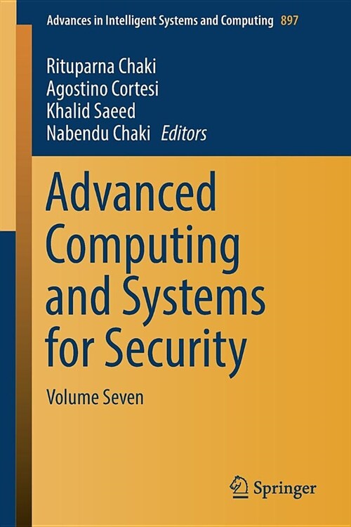 Advanced Computing and Systems for Security: Volume Seven (Paperback, 2019)