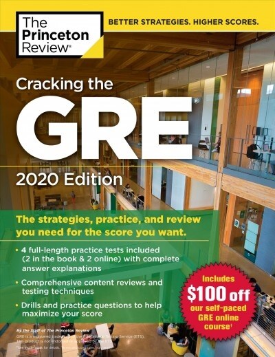 [중고] Cracking the GRE with 4 Practice Tests, 2020 Edition: The Strategies, Practice, and Review You Need for the Score You Want (Paperback)