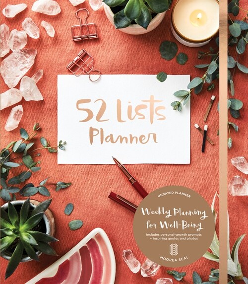 52 Lists Planner Undated 12-Month Monthly/Weekly Spiralbound Planner with Pocket (Coral Crystal): Includes Prompts for Well-Being, Reflection, Persona (Other)