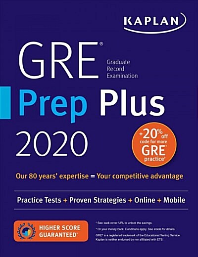[중고] GRE Prep Plus 2020: 6 Practice Tests + Proven Strategies + Online + Video + Mobile (Paperback)
