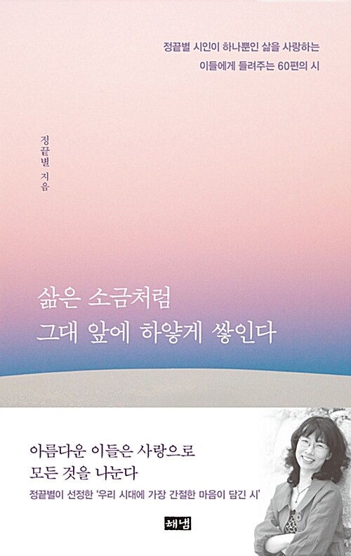 삶은 소금처럼 그대 앞에 하얗게 쌓인다 : 정끝별 시인이 하나뿐인 삶을 사랑하는 이들에게 들려주는 60편의 시