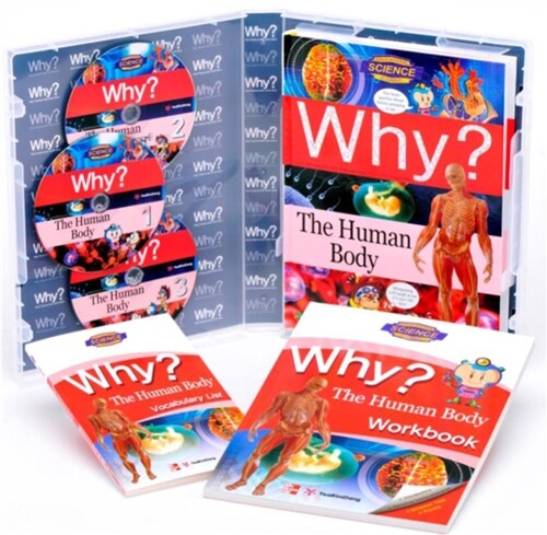 [중고] Why? The Human Body (책 + 워크북 + 단어장 + 오디오 CD 3장)