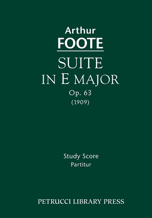 Suite in E Major, Op.63: Study Score (Paperback)