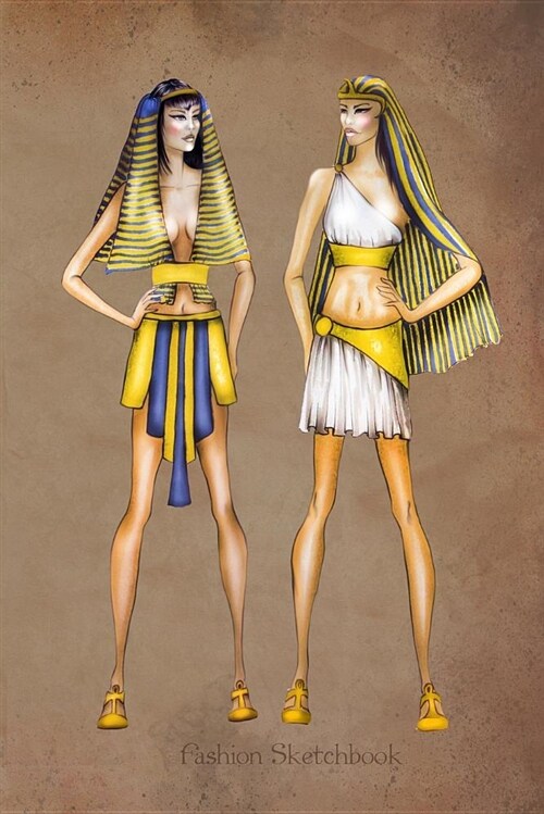 Fashion Sketchbook: Egyptian Goddess Fashion Illustrations, Fashion Croquis Templates for Designers (Paperback)