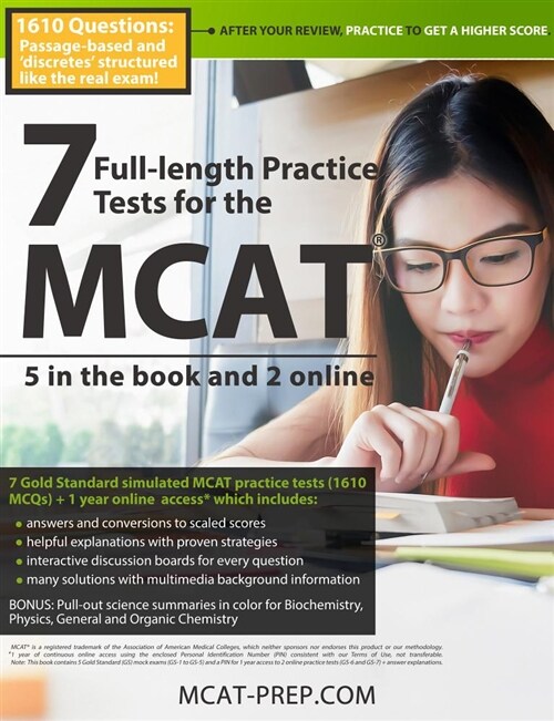 MCAT Practice Test Book: Practice, Review, Learn, and Practice Again (Paperback)