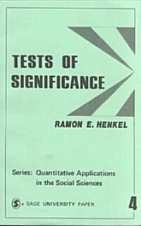 [중고] Tests of Significance (Paperback)