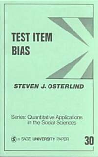 Test Item Bias (Paperback)