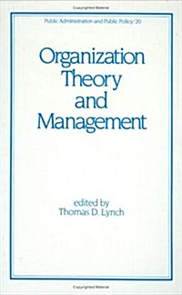 Organization Theory and Management (Hardcover)