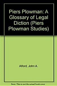 Piers Plowman : A Glossary of Legal Diction (Hardcover)