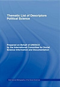 Thematic List of Descriptors - Political Science (Hardcover)