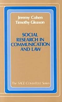 Social Research in Communication and Law (Paperback)