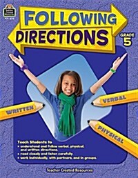 Following Directions, Grade 5 (Paperback)