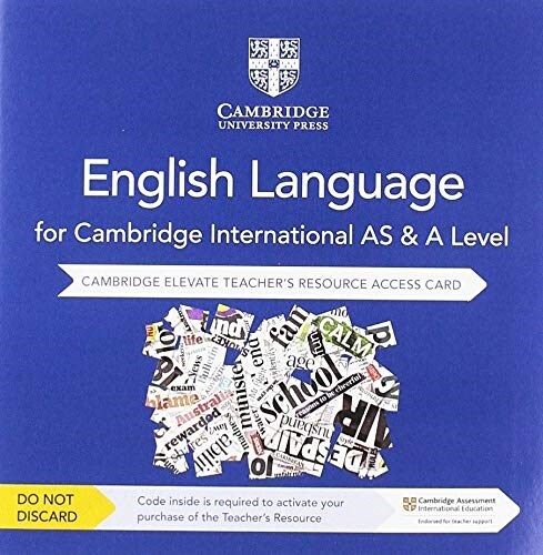 Cambridge International AS and A Level English Language Digital Teachers Resource Access Card (Digital product license key, 2 Revised edition)